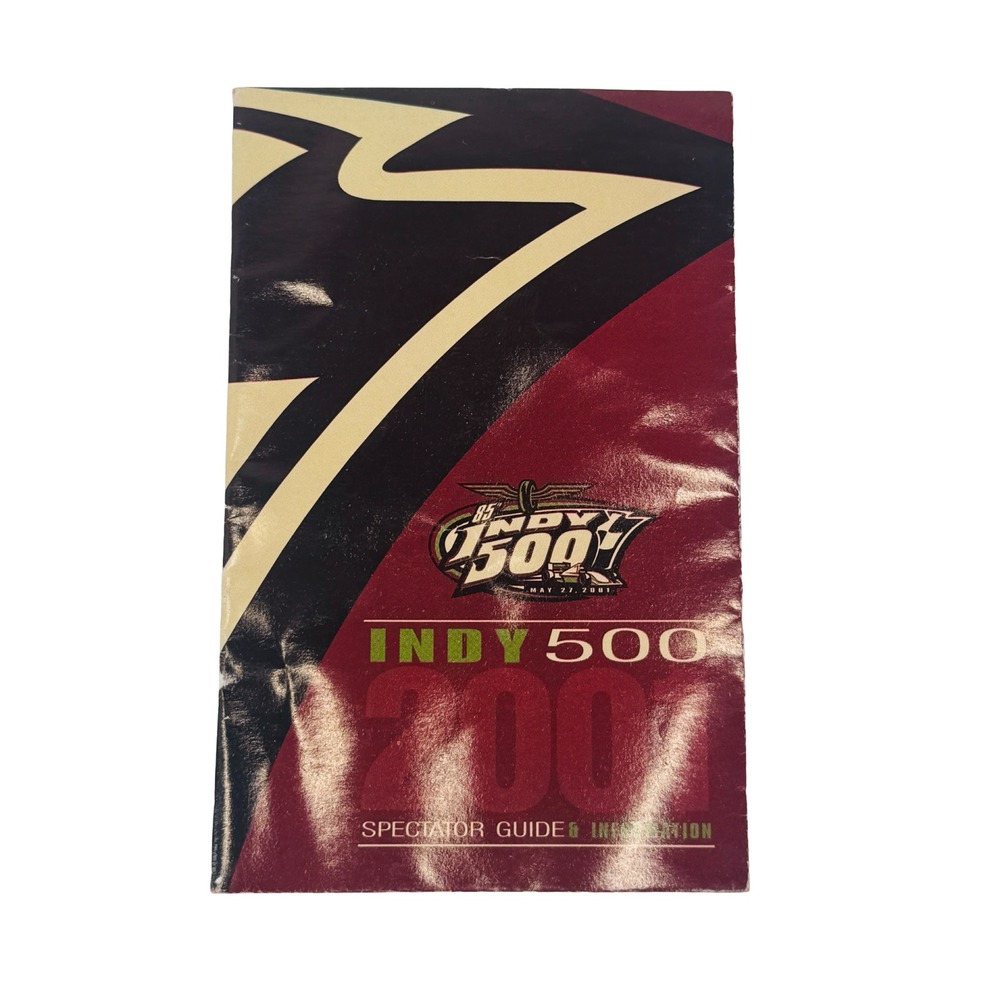 2001 Indy 500 Spectator Guide Track Map Official IMS Program Insert Vtg Racing